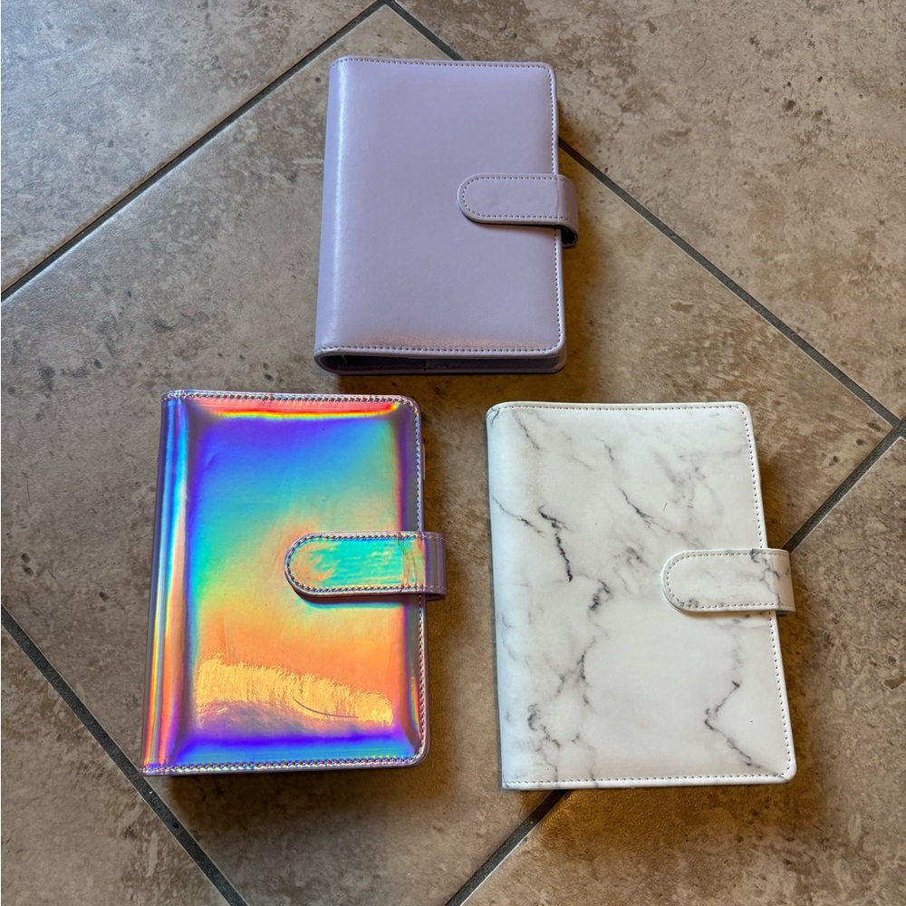 Set of Three Stylish Cash Stuffing Binders